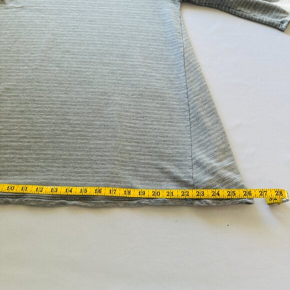 Garnet HIll Dress Women M Gray Striped Jersey 3/4 Sleeve Leisure Stretch Minimal - Picture 11 of 12